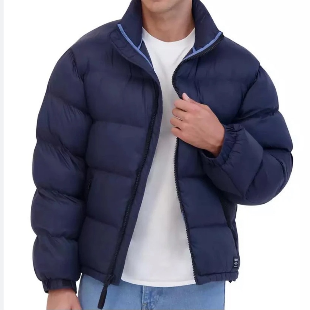 Hudson Jeans Stand
Collar Puffer Jacket -
Blue